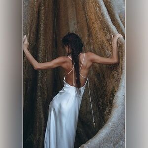 White silk Aya sacred wear dress